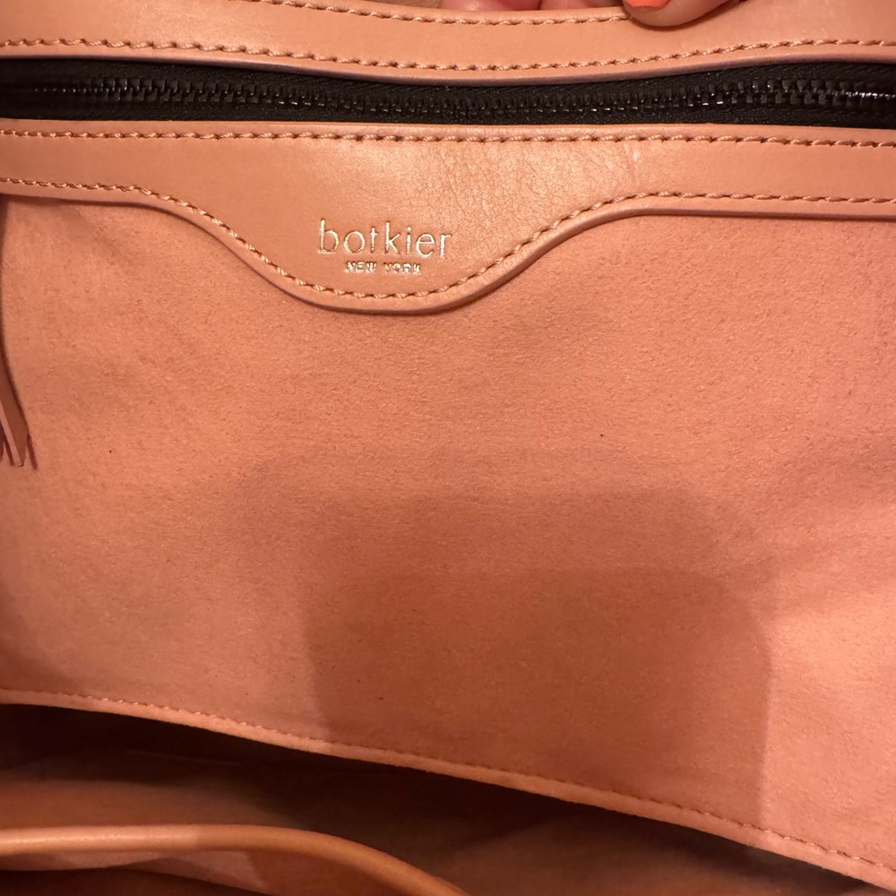 PRICE DROP:BOTKIER Lambskin LEATHER suede-lined SwanLake HighlineBLUSH PINK TOTE - Picture 10 of 13